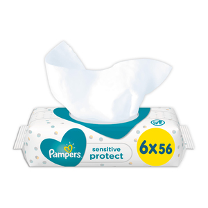 Pampers Sensitive Protection Baby Wipes, 4+2Free, 336 Wipes