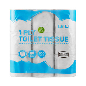 PnP 1 Ply Toilet Paper 9ea