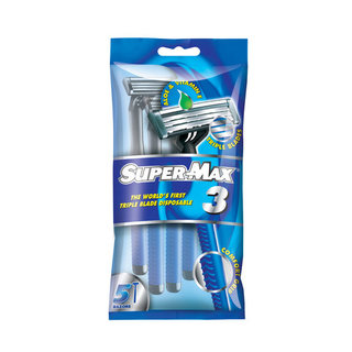 Super-max Men's Triple Blade Disposable Razor 5ea x 12