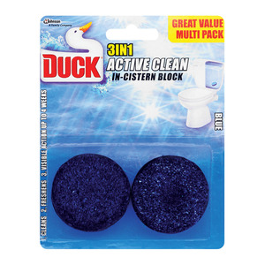 Toilet Duck Active Block Clean Blue 45g 2ea