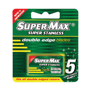 Super-max Stainless Steel Double Edge Blade 5ea