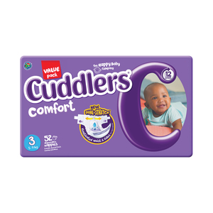 Cuddlers Comfort Diapers Size 3 5-9kg 52s
