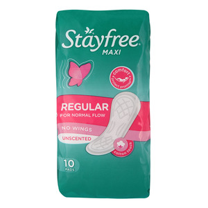 Stayfree Maxi Thick No Wing Unscent 10ea