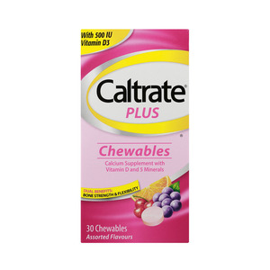 Caltrate Plus Calcium Chewables 30ea
