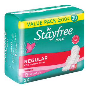 Stayfree Pads Maxi Thick Wings Scented 8ea