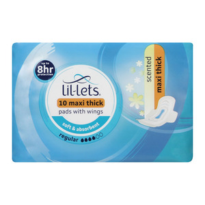 Lil-lets Scented Maxi Thick Pads 10s
