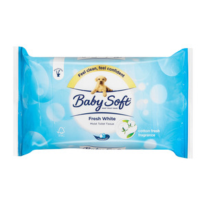 Baby Soft Fresh White Washlets 42s