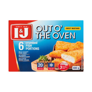 I&j Out The Oven Crumb Fish  Mustard 400g
