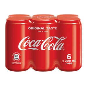 Coca-Cola Can 200ml x 6