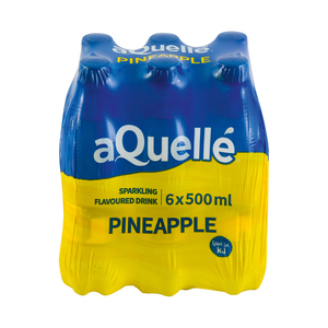 Aquelle Sparkling Pineapple Flavoured Water 500ml x 6