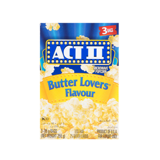 Act II Microwave Popcorn Butter Lovers 81g x 3s x 12