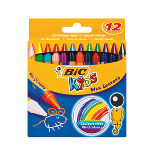 BIC Kids Wax Crayons 12s