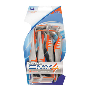 Super-max SMX4 Mens Disposable Razors 4e