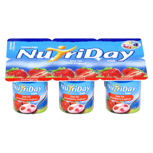 Danone Nutriday Low Fat Strawberry Fruit Yoghurt 6s