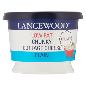 Lancewood Low Fat Chunky Plain Cottage Cheese 250g