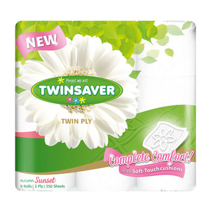 Twinsaver 2 Ply Luxury Autumn Toilet  Paper 9ea x 8