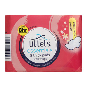 Lil-lets Essentials Thick Pads Scented with Wings 8s