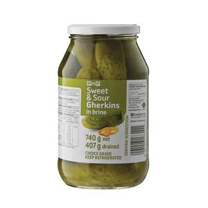 PnP Sweet And Sour Gherkins 740g