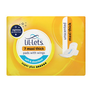 Lil-lets Unscented Maxi Thick Pads 7s