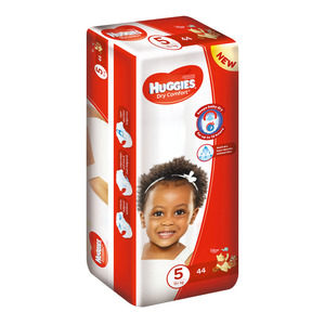 Huggies Dry Comfort Nappies Size 5 From 12-22kg 44s