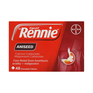 Rennie Antacid Tablets Aniseed 48ea