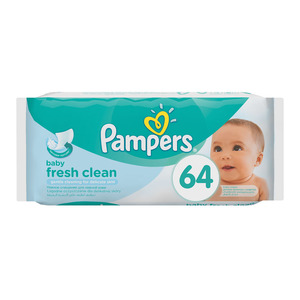 Pampers Fresh Clean Baby Wipes, 64 Wipes