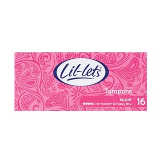 Lil-Lets Non-Applicator Tampons Super 16s x 6